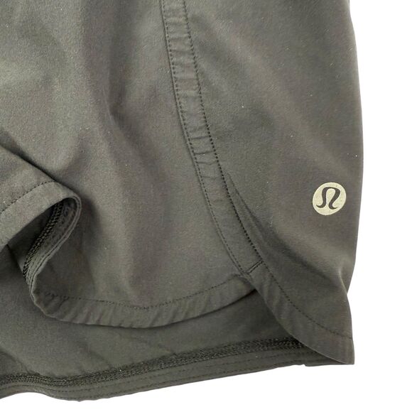 Lululemon Run Times Short II Women Size 6 Black Running Yogo Athletic LW7AKOS - Picture 3 of 11